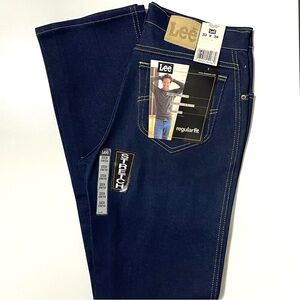 NWT Lee Regular Fit Jeans - Indigo Stretch & Straight Leg - Size 33 | 34